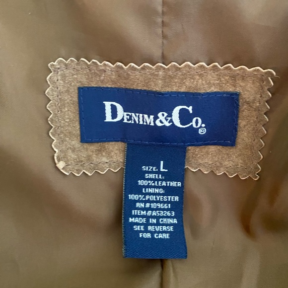 Denim&Co Woman's Washable Leather Fringe Jacket, size L Never Worn - Picture 10 of 16